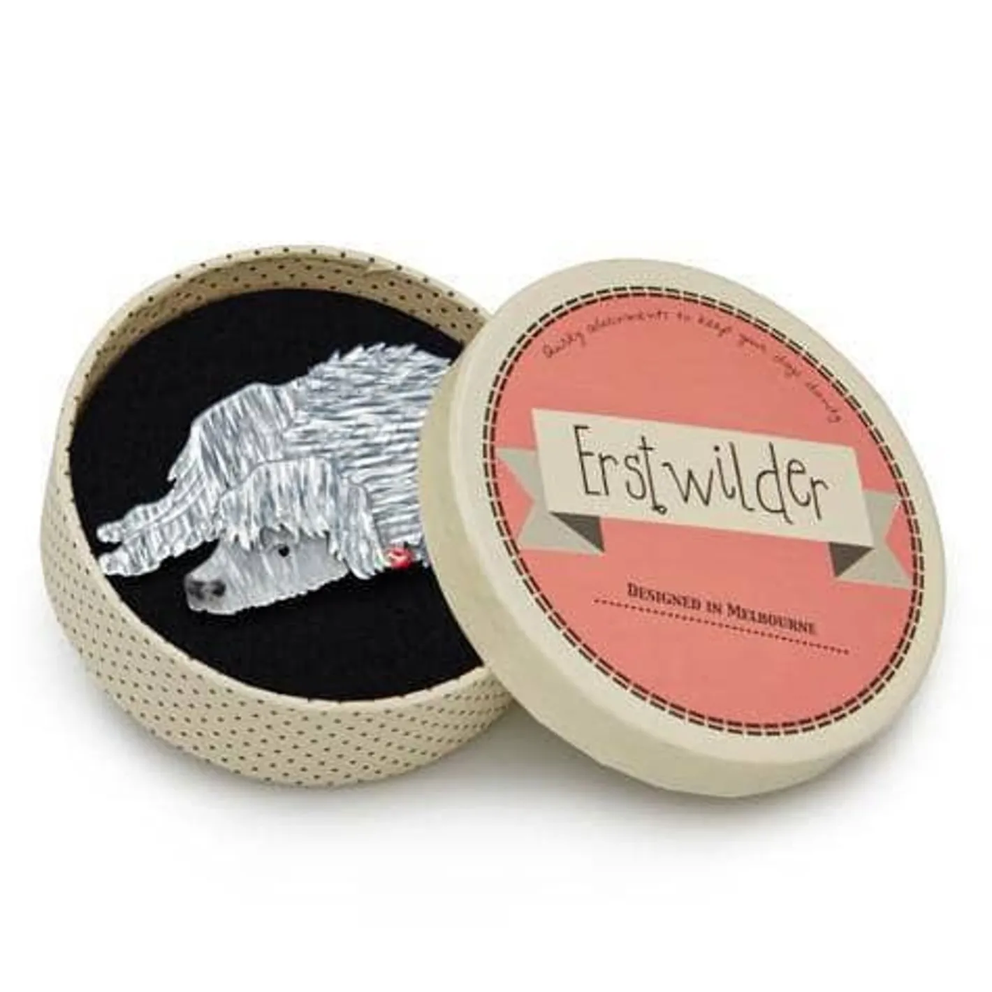 Erstwilder Conan The Content Dog Brooch^ Brooches