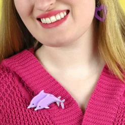 Erstwilder Dancing Dolphins Brooch^ Brooches