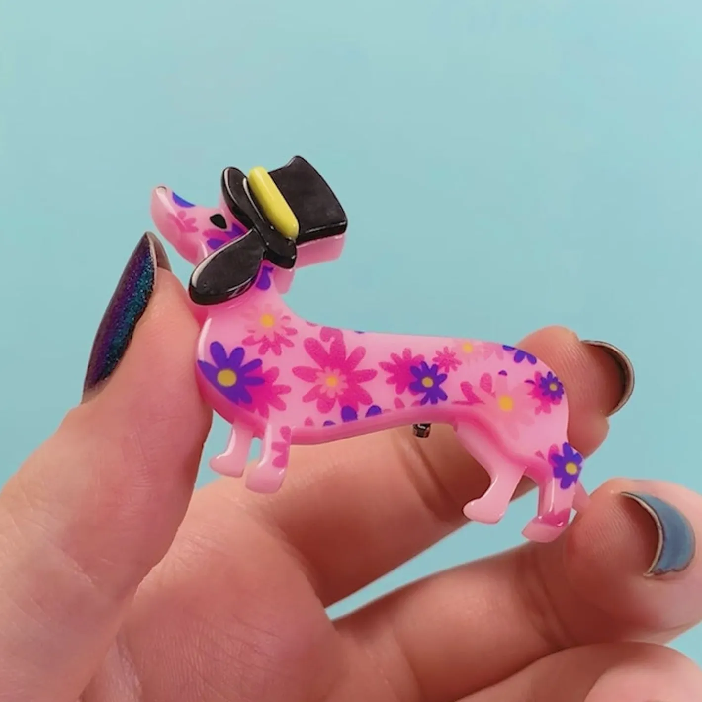 Erstwilder Dapper Dachsund Mini Brooch^ Brooches