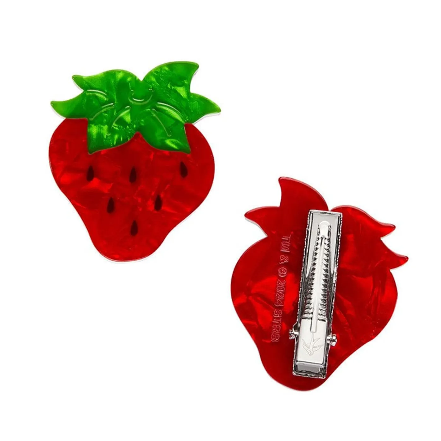 Erstwilder Darling Strawberry Hair Clips Set - 2 Piece^ Hair Clips & Claws
