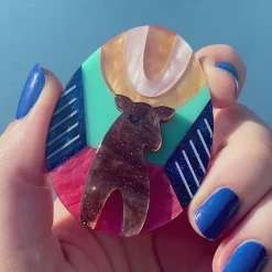Erstwilder Deer Of Prosperity Brooch^ Brooches