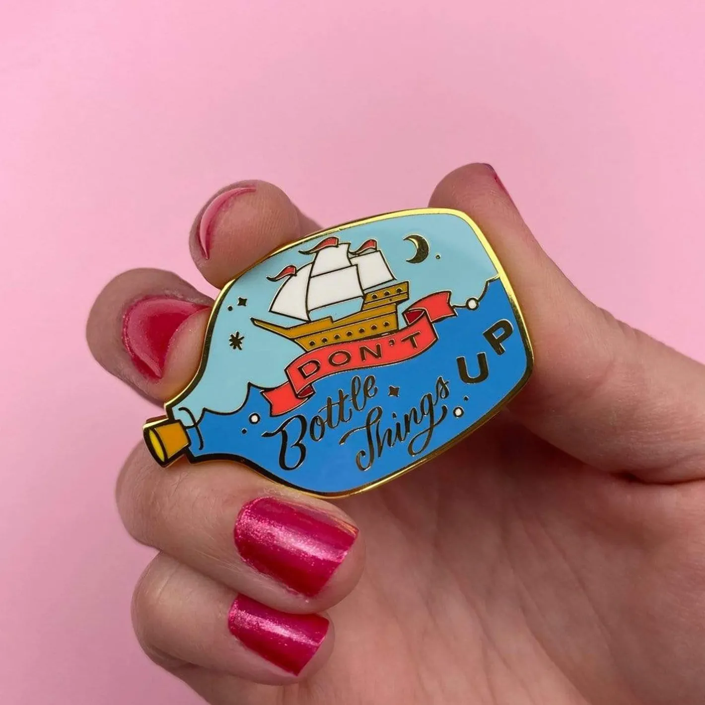 Erstwilder Don'T Bottle Things Up Enamel Pin^ Enamel Pins