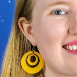 Erstwilder Double Hoop Solid Drop Earrings - Yellow^ Essential Earrings
