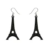 Erstwilder Eiffel Tower Glitter Resin Drop Earrings - Black^ Essential Earrings