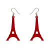 Erstwilder Eiffel Tower Solid Resin Drop Earrings - Red^ Essential Earrings