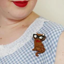Erstwilder Elissa The Indie Cat Brooch^ Brooches