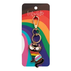 Erstwilder Elissa The Rainbow Cat Enamel Key Ring^ Enamel Key Rings