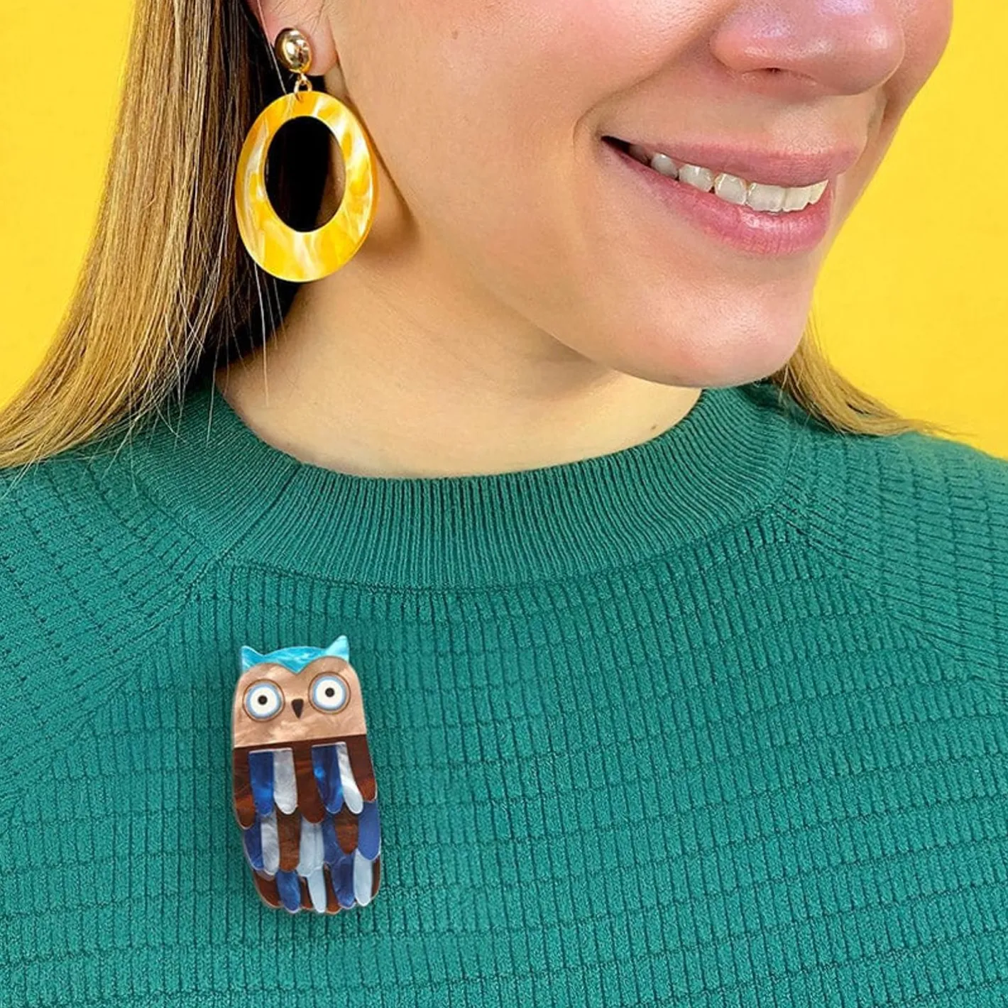 Erstwilder Feather Dress Brooch^ Brooches