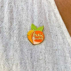 Erstwilder Feelin' Peachy Enamel Pin^ Enamel Pins