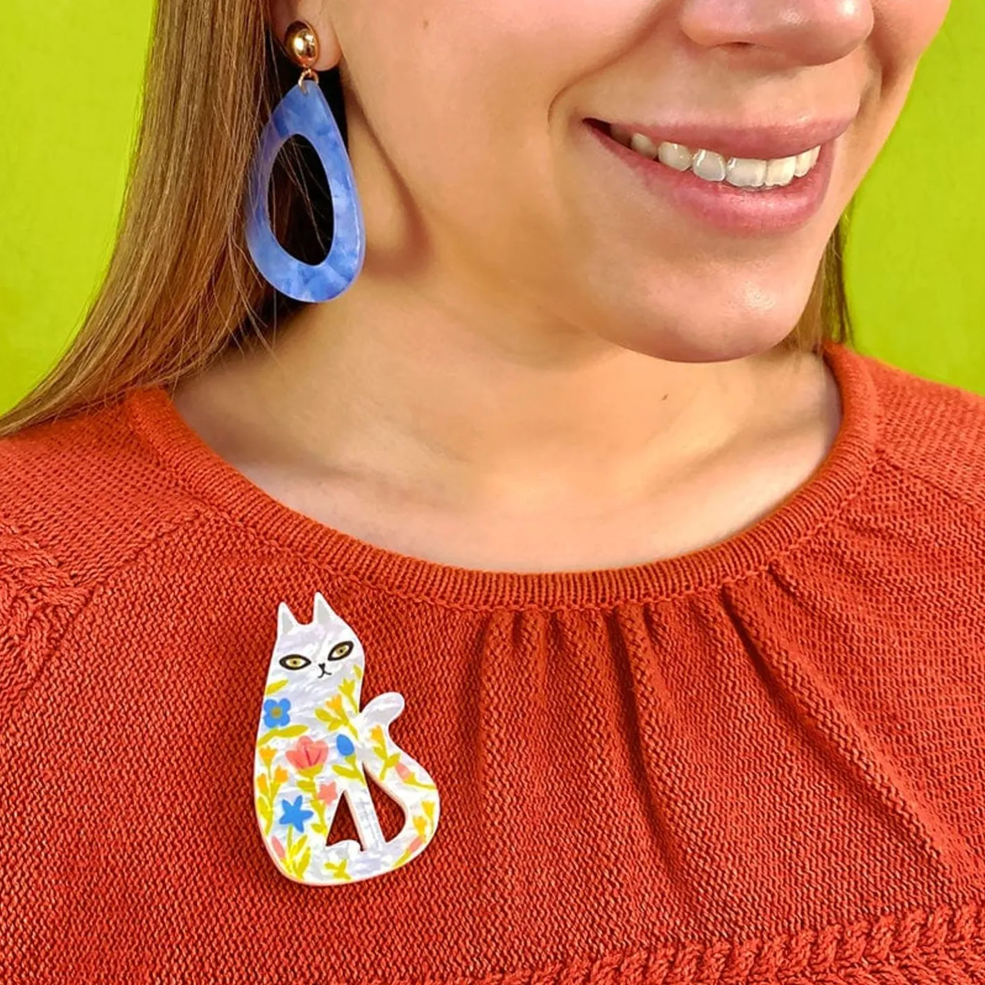 Erstwilder Feline Florescence Brooch^ Brooches