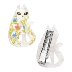 Erstwilder Feline Florescence Hair Clips Set - 2 Piece^ Hair Clips & Claws