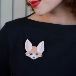 Erstwilder Finnicky Fennec Fox Brooch^ Brooches