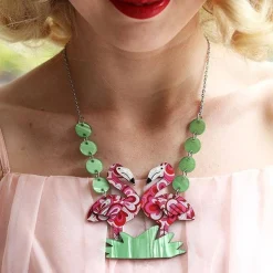 Erstwilder Flamboyant Flamingo Fair Necklace^ Necklaces
