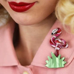 Erstwilder Flamboyant Flamingo Funk Flamingo Brooch^ Brooches