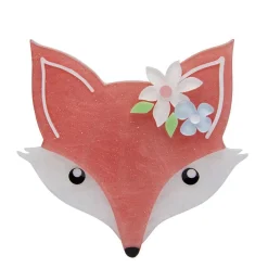Erstwilder Flora Fox Face Brooch^ Brooches