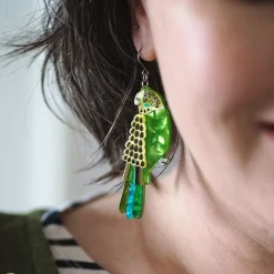 Erstwilder Flossie The Budgie Drop Earrings^ Earrings