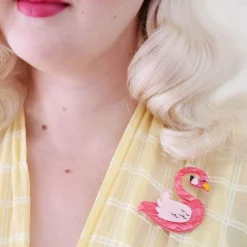 Erstwilder Francie The Flamingo Brooch^ Brooches