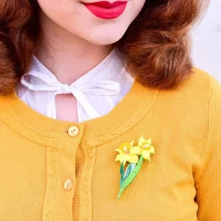 Erstwilder Garden Goddess Daffodil Brooch^ Brooches