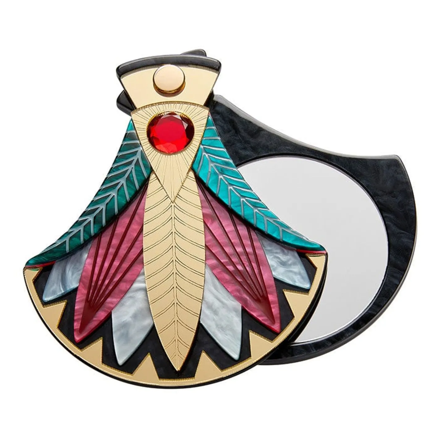 Erstwilder Gift Of The Nile Papyrus Mirror Compact^ Mirror Compacts