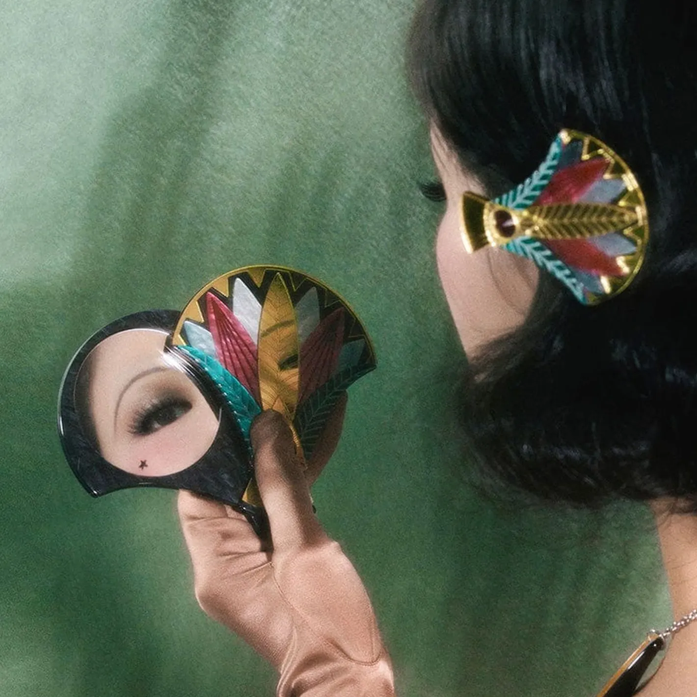 Erstwilder Gift Of The Nile Papyrus Mirror Compact^ Mirror Compacts