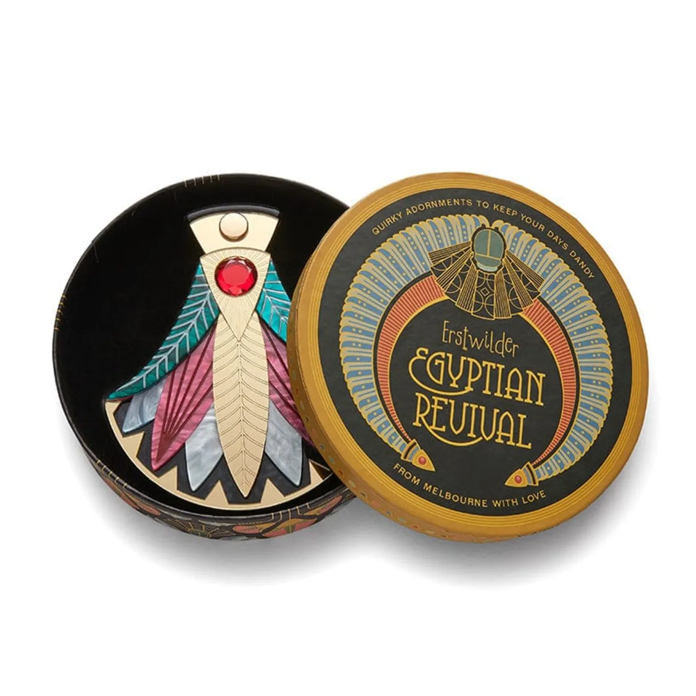 Erstwilder Gift Of The Nile Papyrus Mirror Compact^ Mirror Compacts