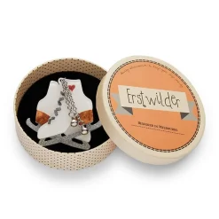 Erstwilder Glitter And Glide Skates Brooch^ Brooches