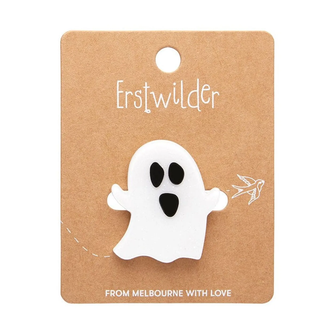 Erstwilder Glitter Ghost Mini Brooch^ Brooches