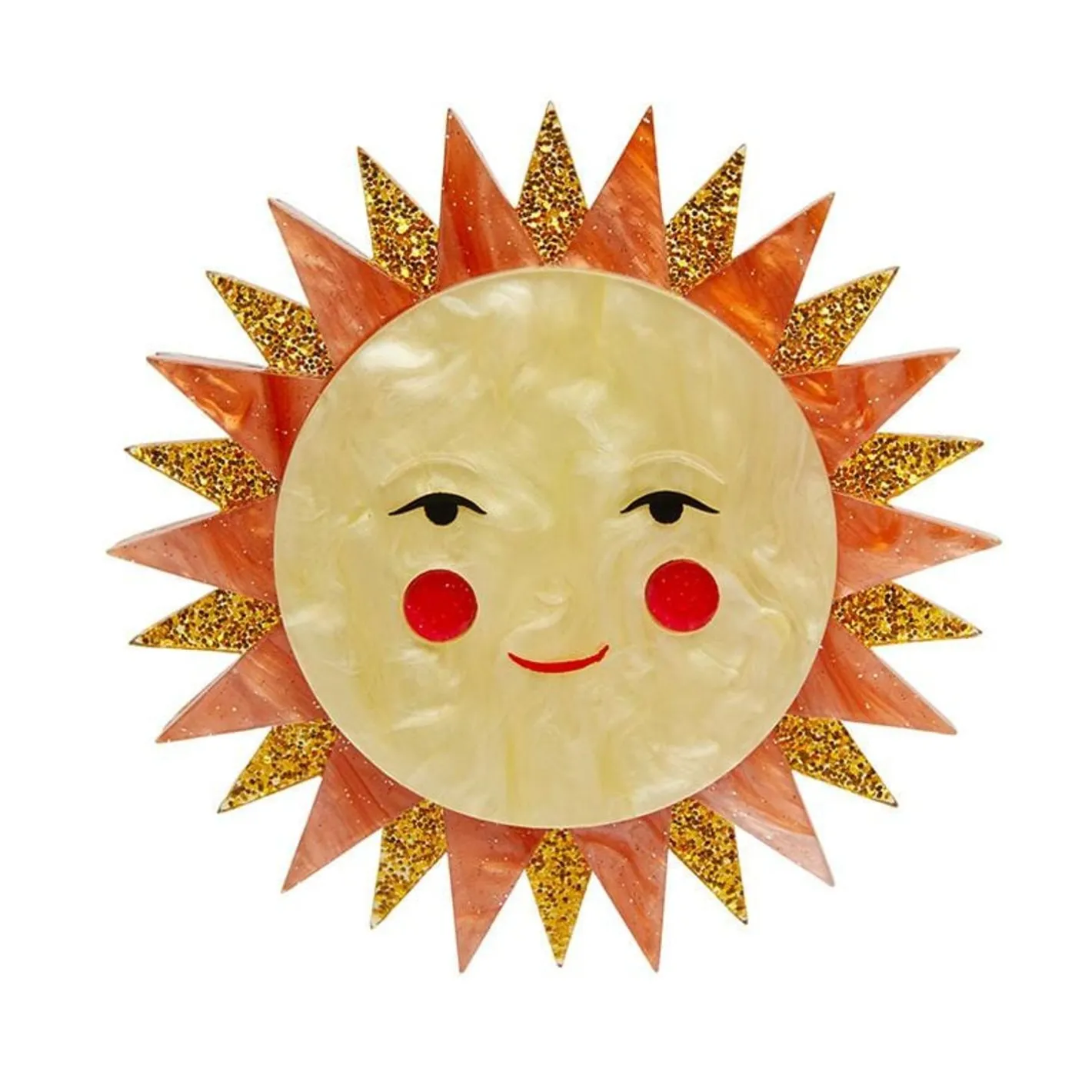 Erstwilder Golden Ray Brooch^ Brooches