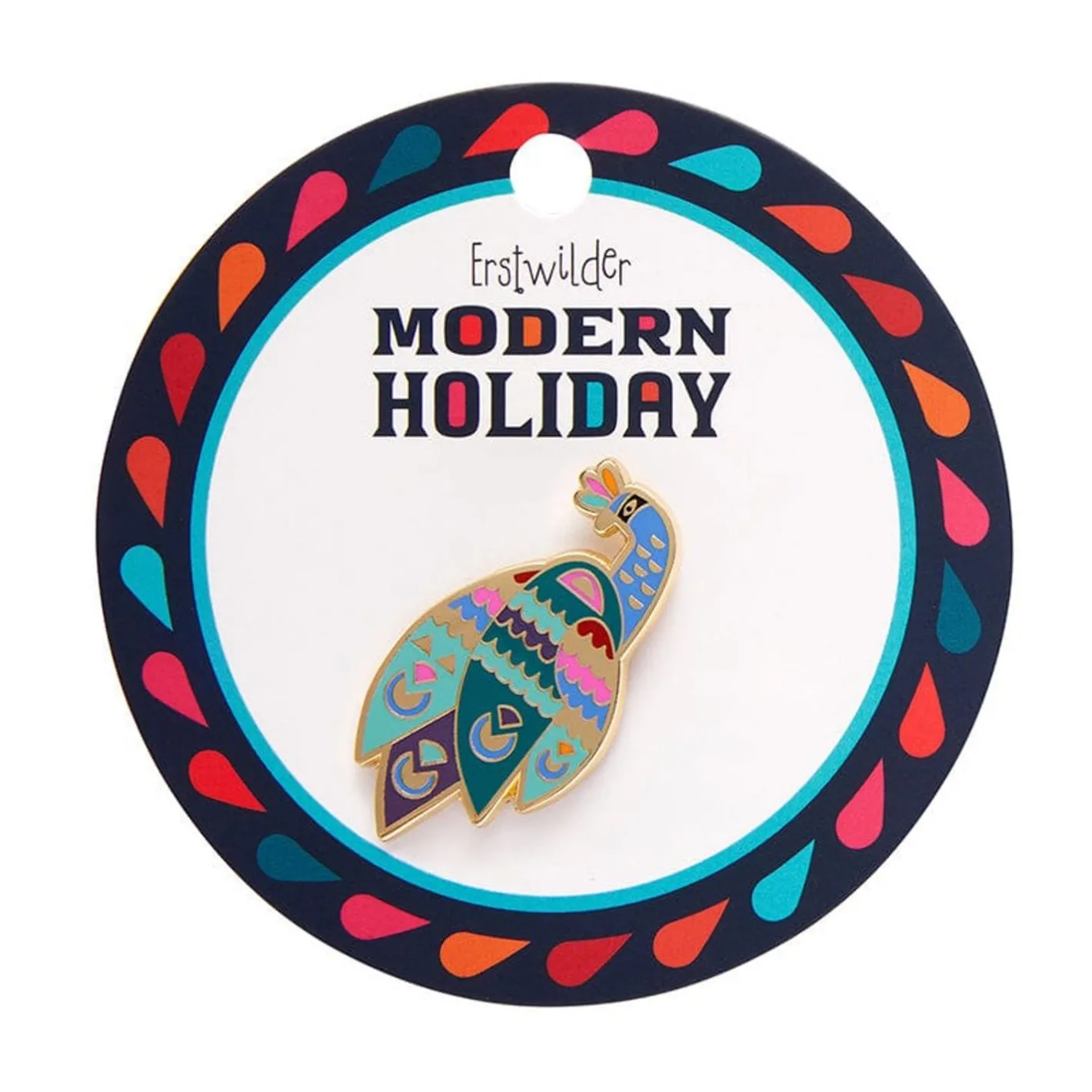 Erstwilder Good Tidings Peacock Enamel Pin^ Enamel Pins