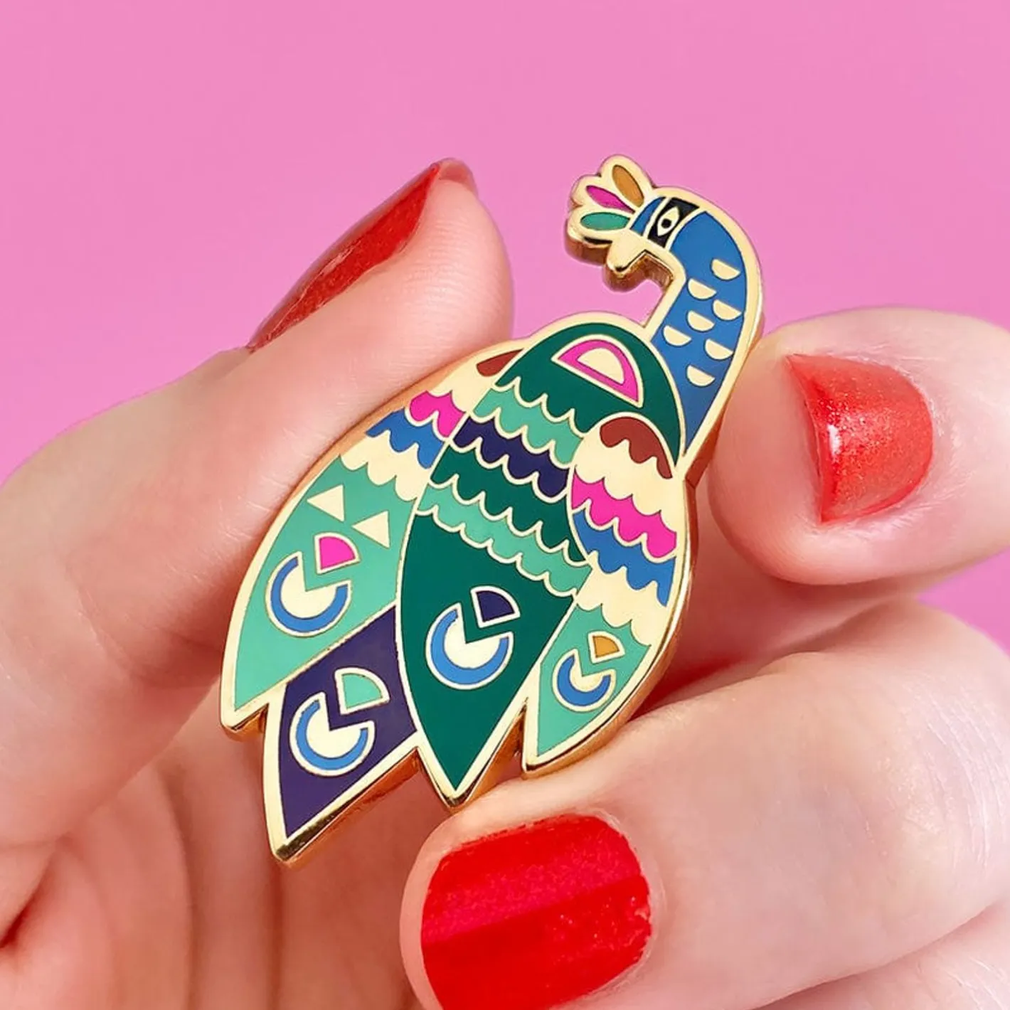 Erstwilder Good Tidings Peacock Enamel Pin^ Enamel Pins