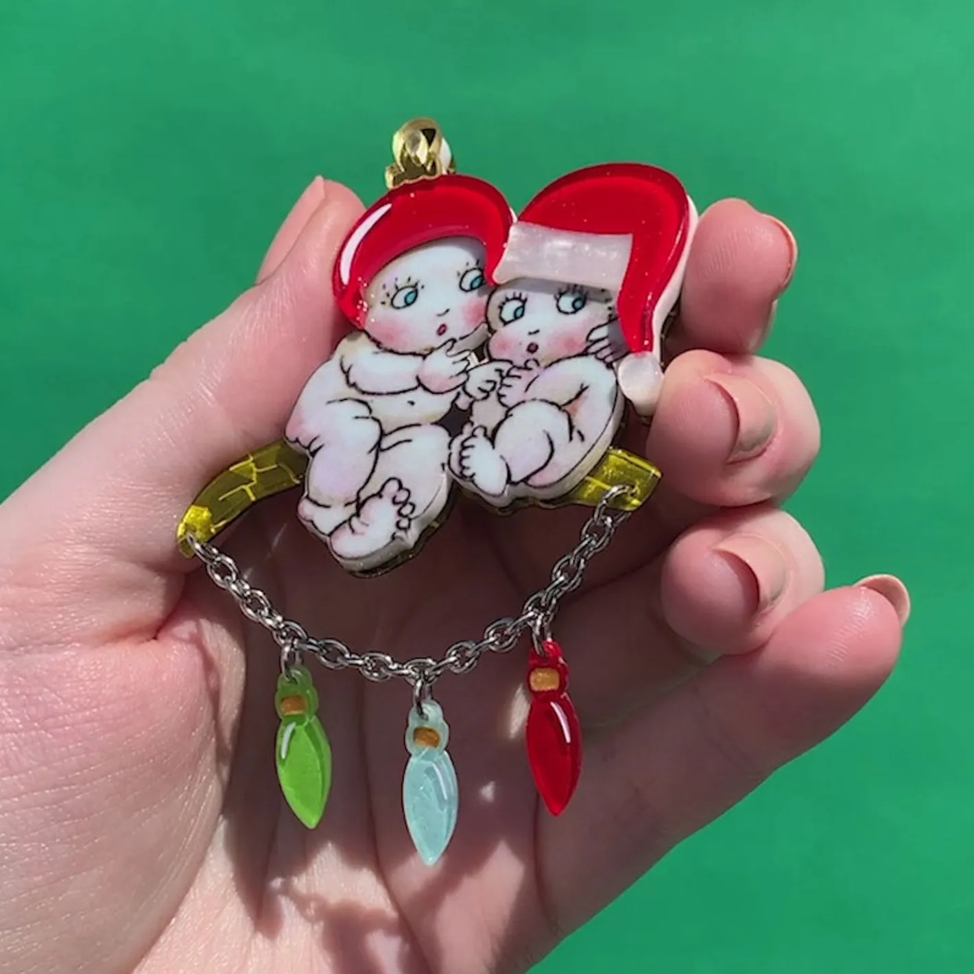 Erstwilder Gumnut Christmas Cuddles Brooch^ Brooches