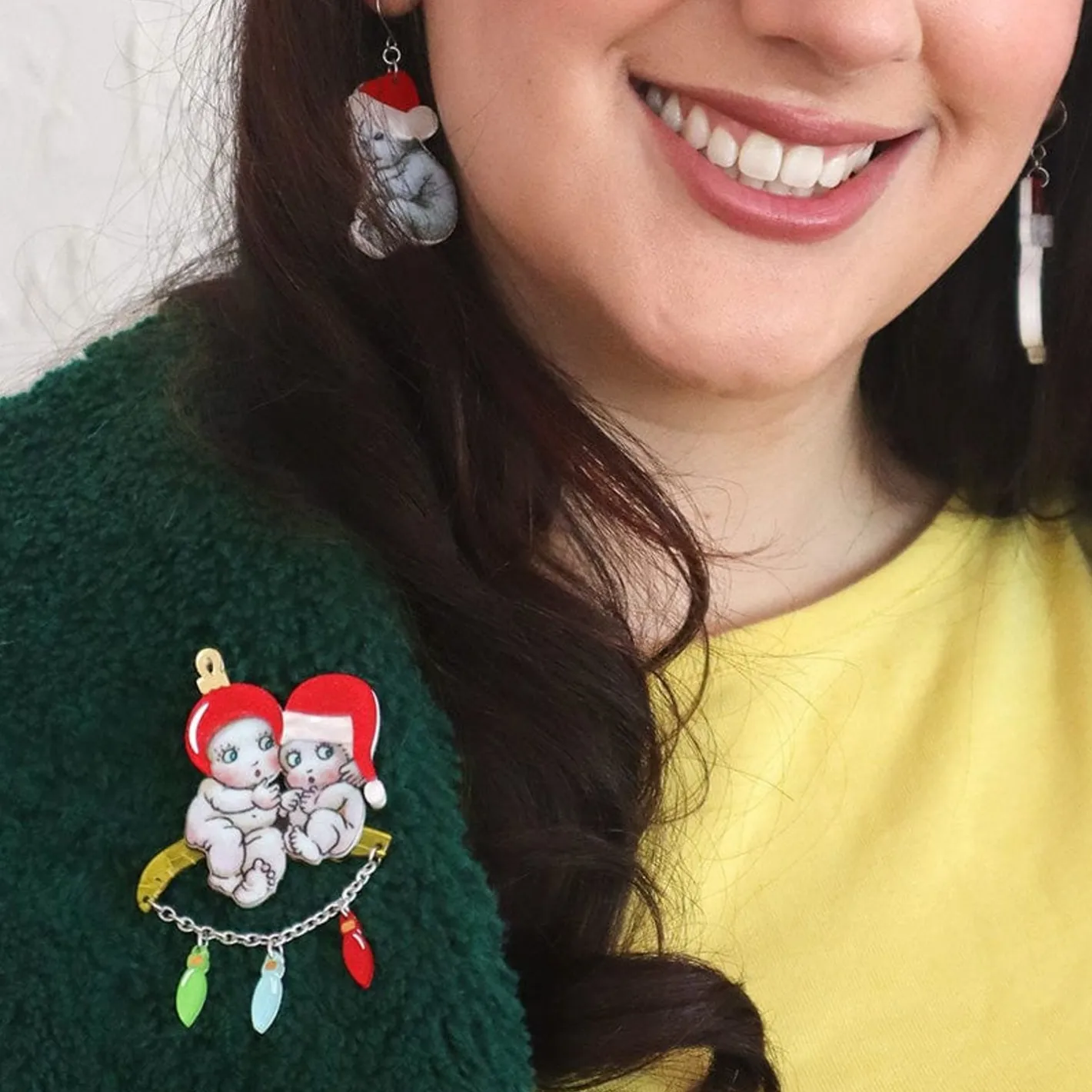 Erstwilder Gumnut Christmas Cuddles Brooch^ Brooches