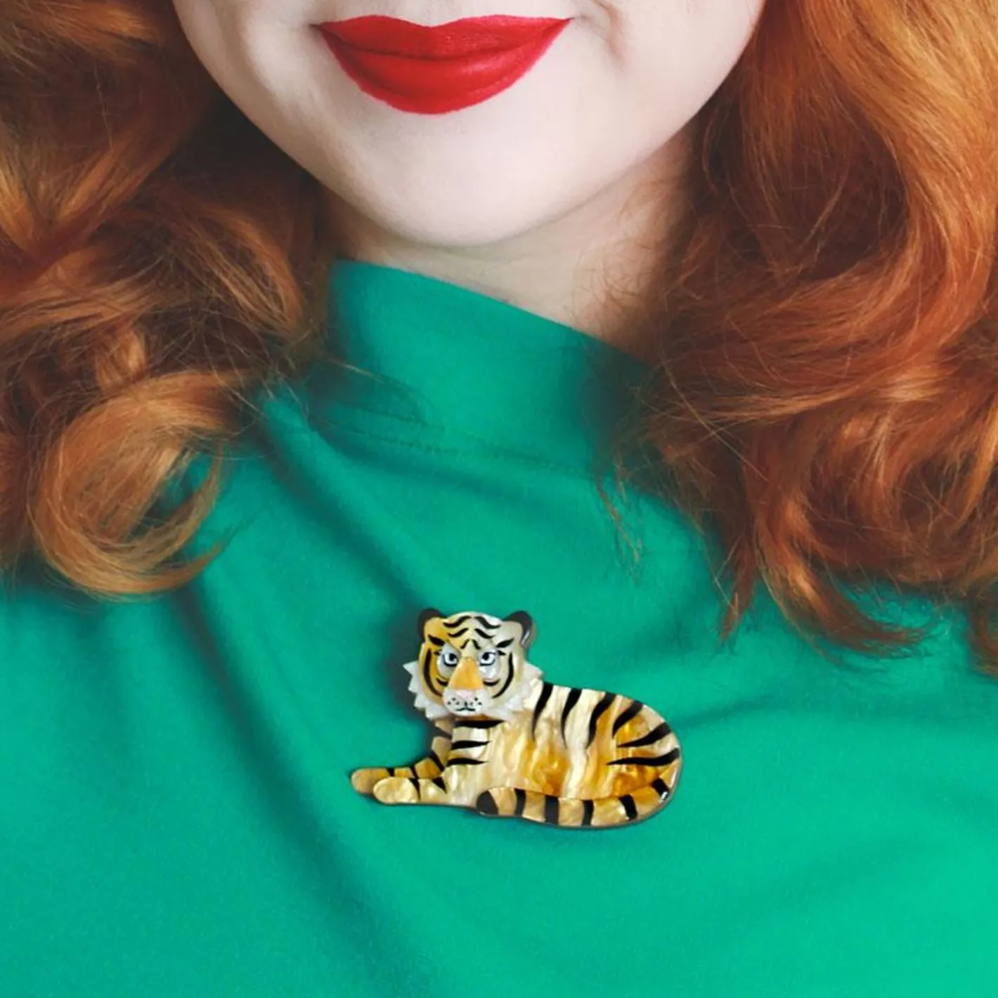 Erstwilder Hairy Hobbes Tiger Brooch^ Brooches