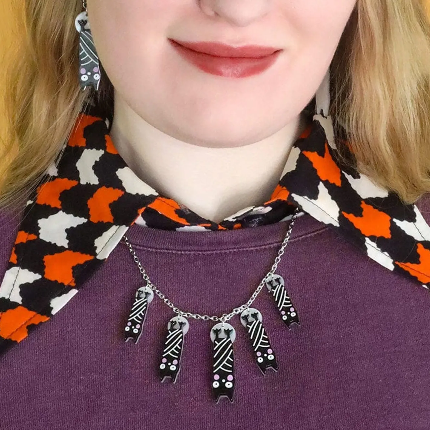 Erstwilder Halloween Hang-Up Bat Necklace^ Necklaces