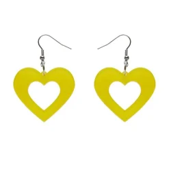 Erstwilder Heart Bubble Resin Drop Earrings - Yellow^ Essential Earrings