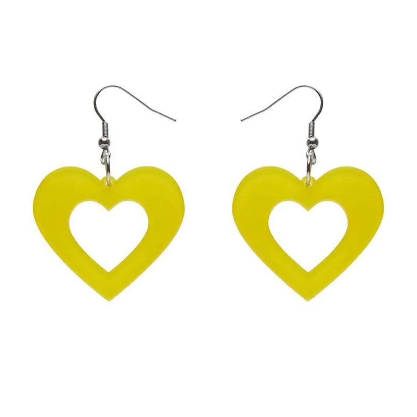 Erstwilder Heart Bubble Resin Drop Earrings - Yellow^ Essential Earrings
