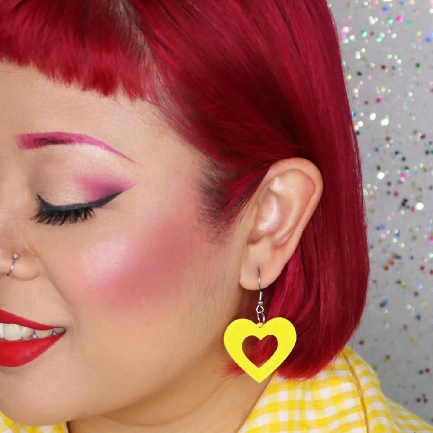 Erstwilder Heart Bubble Resin Drop Earrings - Yellow^ Essential Earrings
