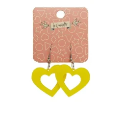 Erstwilder Heart Bubble Resin Drop Earrings - Yellow^ Essential Earrings