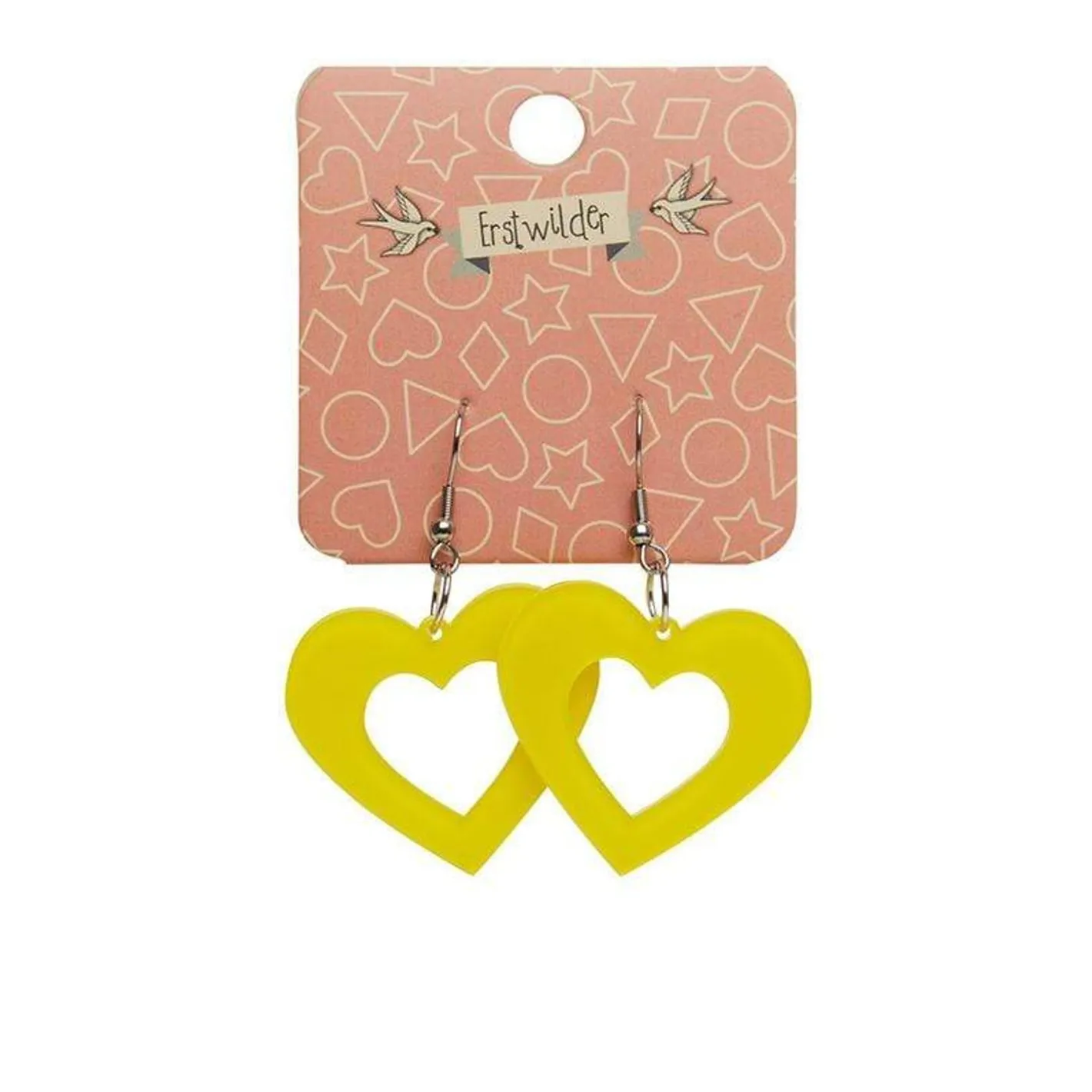 Erstwilder Heart Bubble Resin Drop Earrings - Yellow^ Essential Earrings