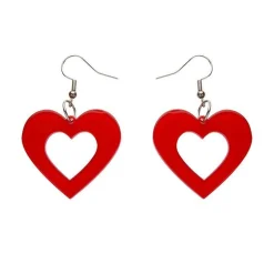 Erstwilder Heart Bubble Resin Drop Earrings - Red^ Essential Earrings