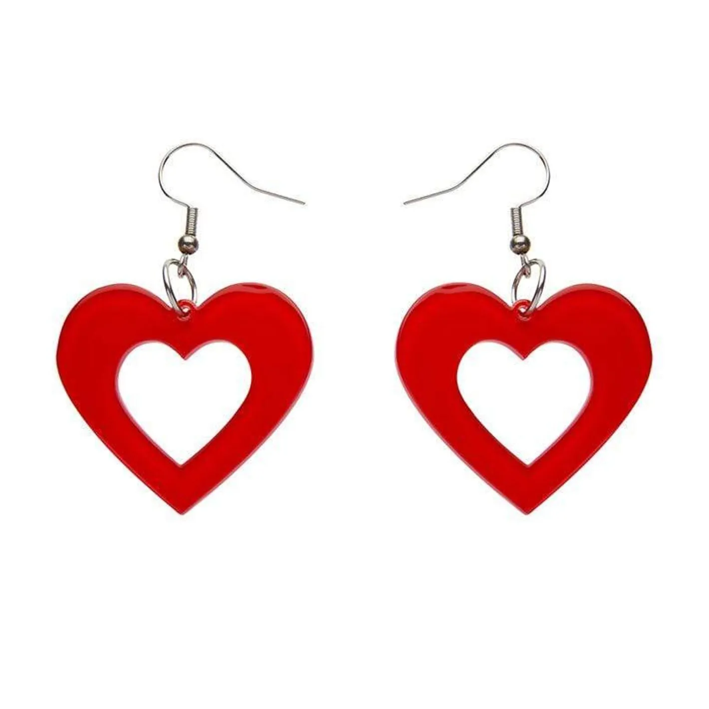 Erstwilder Heart Bubble Resin Drop Earrings - Red^ Essential Earrings