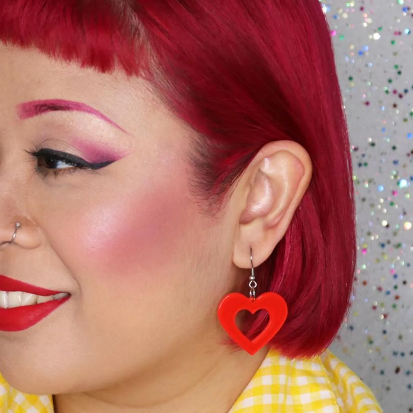 Erstwilder Heart Bubble Resin Drop Earrings - Red^ Essential Earrings
