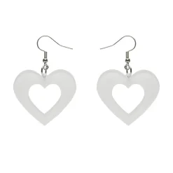 Erstwilder Heart Bubble Resin Drop Earrings - White^ Essential Earrings