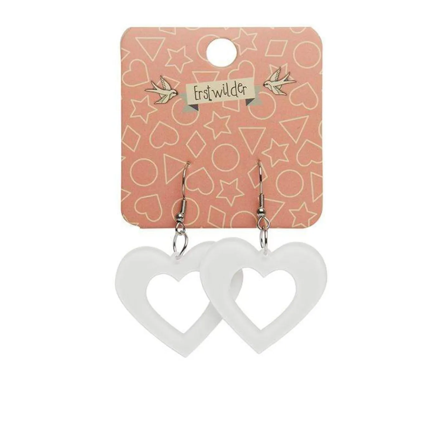 Erstwilder Heart Bubble Resin Drop Earrings - White^ Essential Earrings