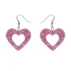 Erstwilder Heart Ripple Resin Drop Earrings - Mauve^ Essential Earrings