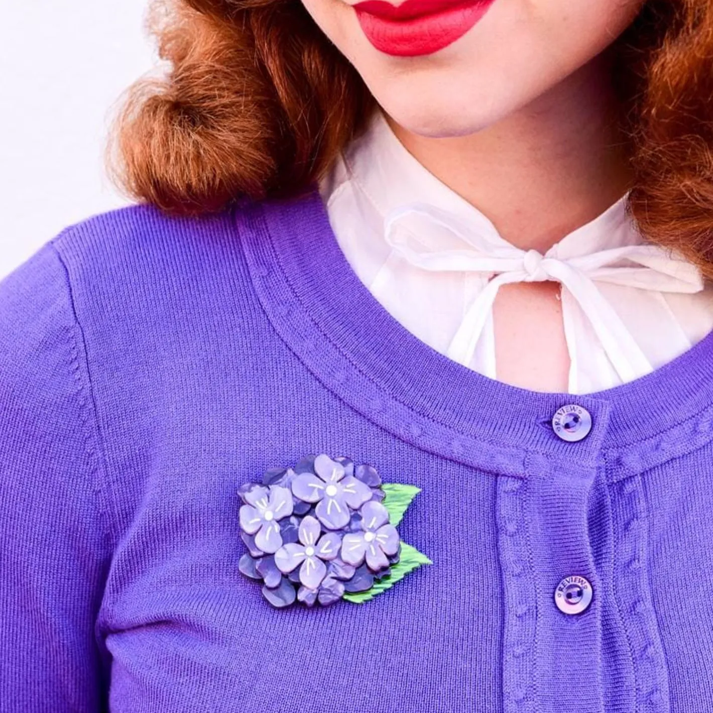 Erstwilder Heartfelt Hydrangea Brooch^ Brooches