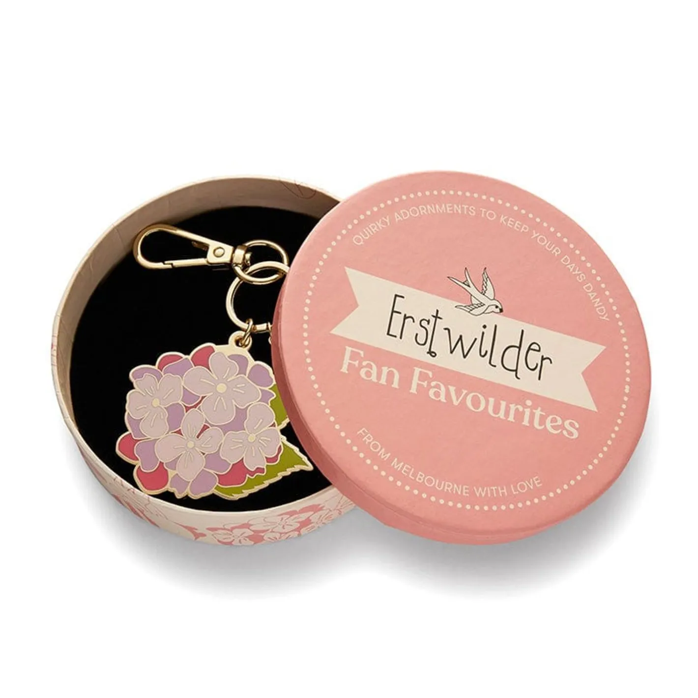 Erstwilder Heartfelt Hydrangea Key Ring^ Enamel Key Rings
