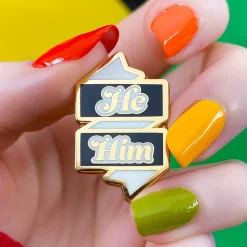 Erstwilder He/Him Pronoun Enamel Pin^ Enamel Pins