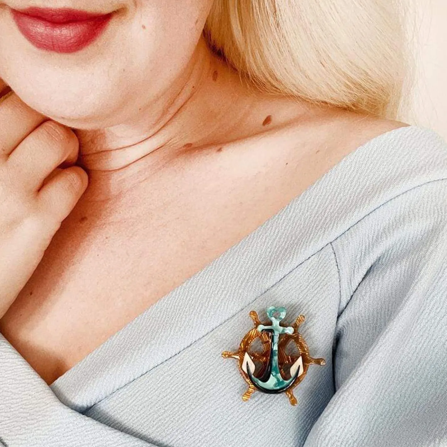 Erstwilder Helm And Home Mini Brooch^ Brooches