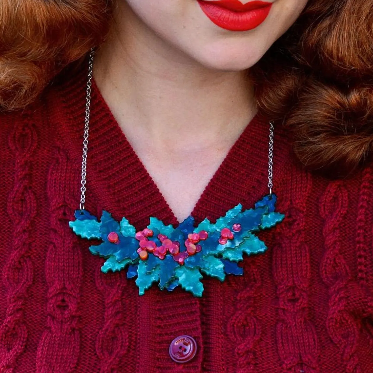 Erstwilder Holly Jolly Necklace^ Necklaces